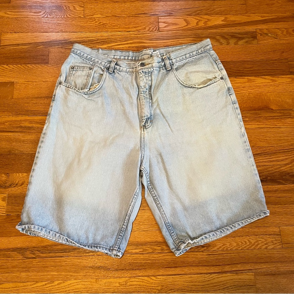 90s Jorts Gitano brand Jean shorts baggy light wash size 38 retro hipster hypebe